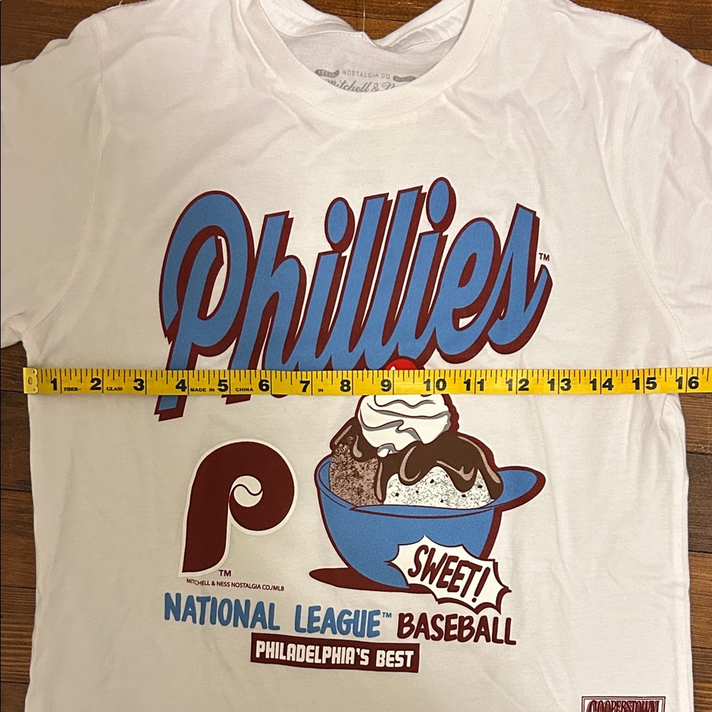Mitchell & Ness White Philadelphia Phillies Unisex Tee - Youth M, NWT - Picture 6 of 9